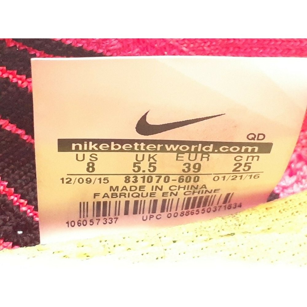 NIKE Womens Free Flyknit Running Shoes US 8 M Pink_10